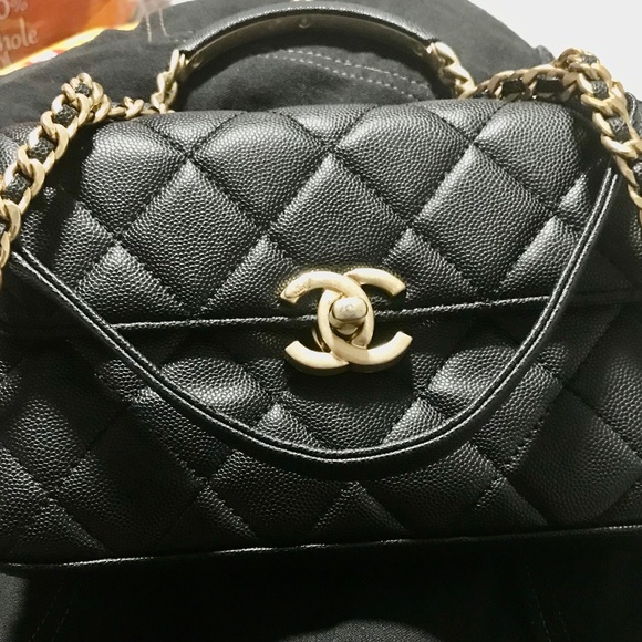 CHANEL Quilted Caviar Mini Top Handle Flap - Picture 1 of 7